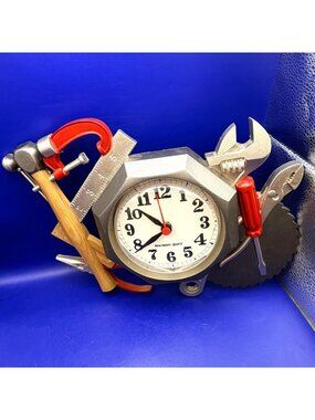 1986 Burwood Tool Wall Clock New Haven Quartz Garage Shop Decor Tested